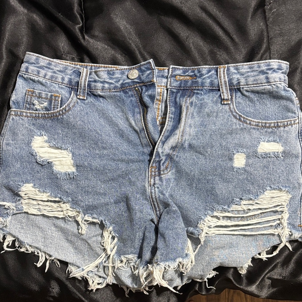 Distressed Denim Women Shorts